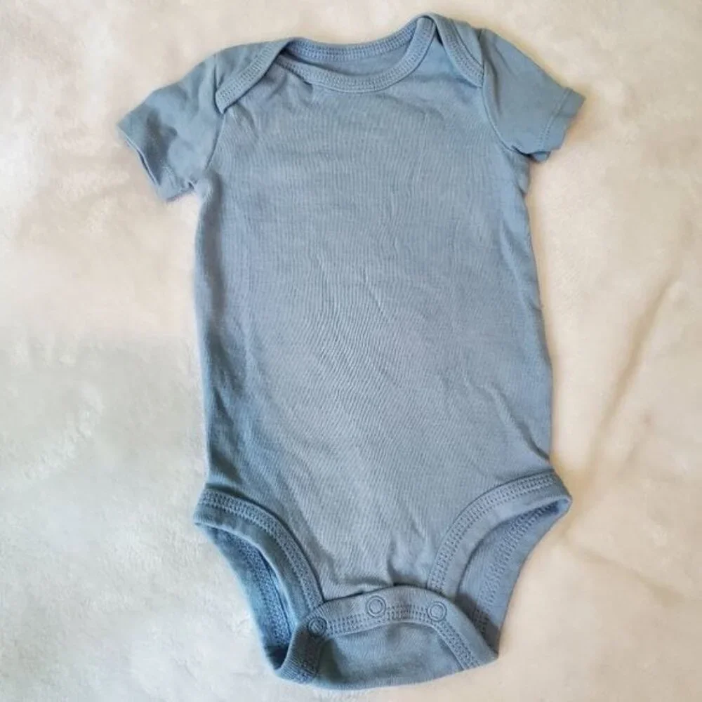 Bundle Carter's Footie Romper pajama & 2 Bodysuits‎ 3 Months snap blue gray